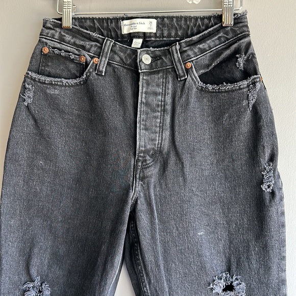 Abercrombie the dad high rise black size 2 great condition no flaws - Picture 7 of 12
